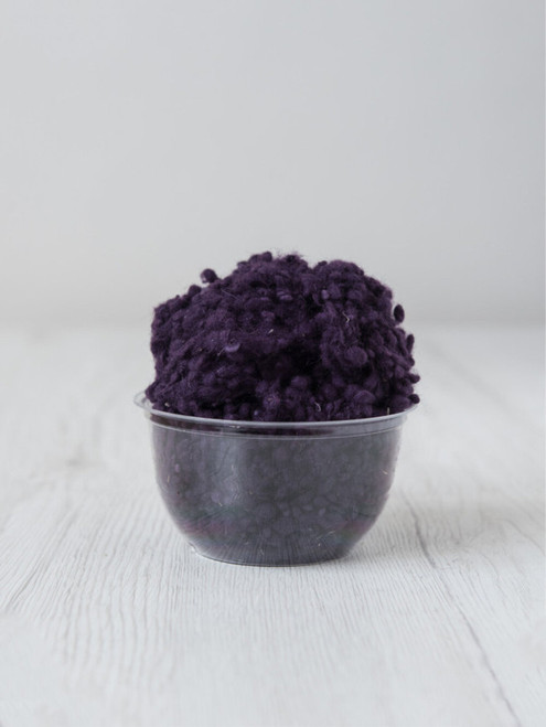 Merino wool Nepps in Blackberry color