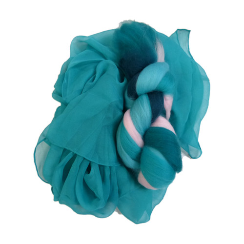 Jade Silk Gauze Nuno scarf kit