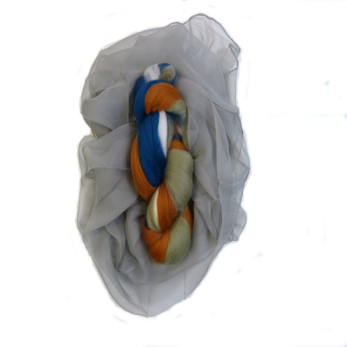 Olive-Gray Silk Gauze Nuno scarf kit