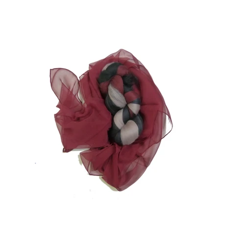 Burgundy Silk Gauze Nuno scarf kit