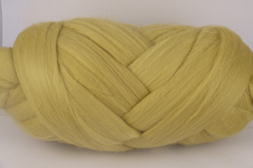 Citronella--Pastel yellow with green undertones.  18.5 micron Merino Wool Tops.