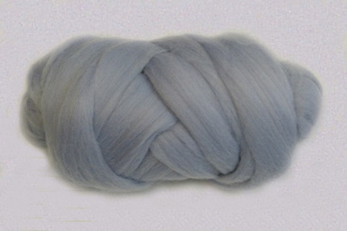 Polar Grey--Ice blue grey.  18.5 micron Merino Wool Tops.