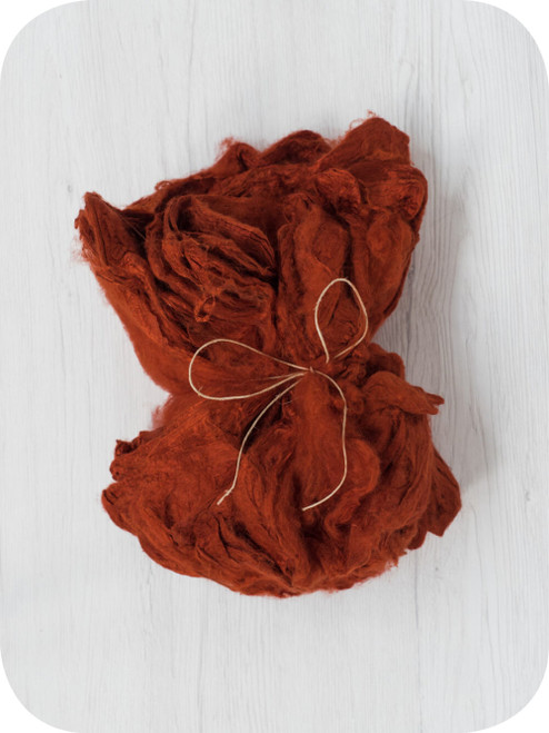 Silk hankies. This solid color is Rust