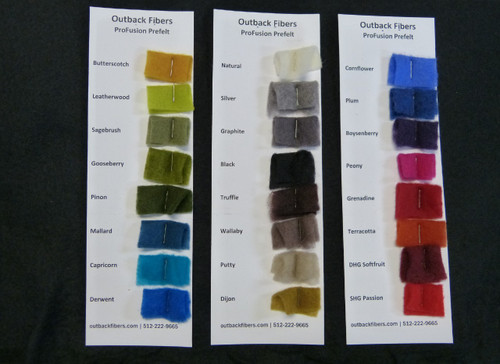 ProFusion Prefelt Sample Cards
