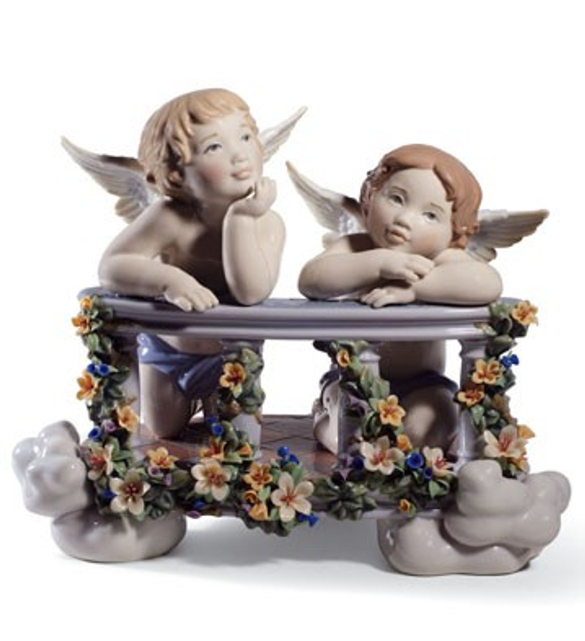 レビュー高評価のおせち贈り物 Lladro 01004542 LLADRO Figurine Group of Angels Figurine 