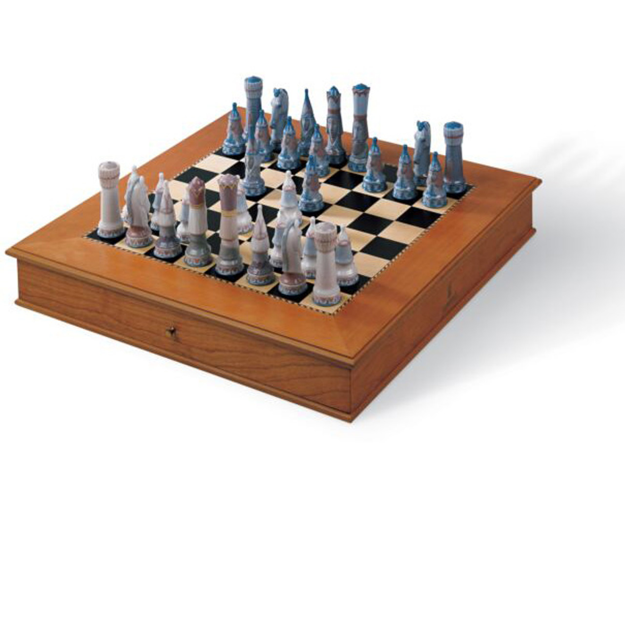 Cyan Checkmate Chess Board - Horn