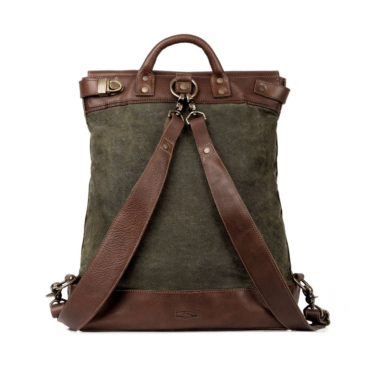 Mission Mercantile | Heritage Waxed Canvas Steamer Backpack No. 2 Saddle / Sand