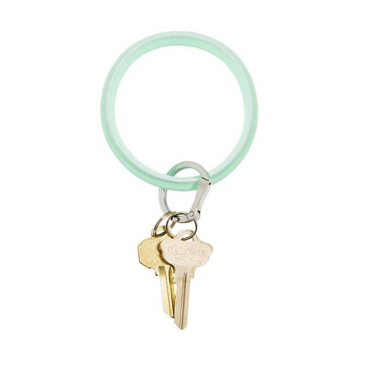 Silicone Big O Key Ring - Solid Quicksilver