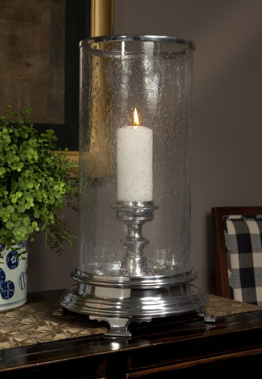 Polished Aluminum Candle Lantern 