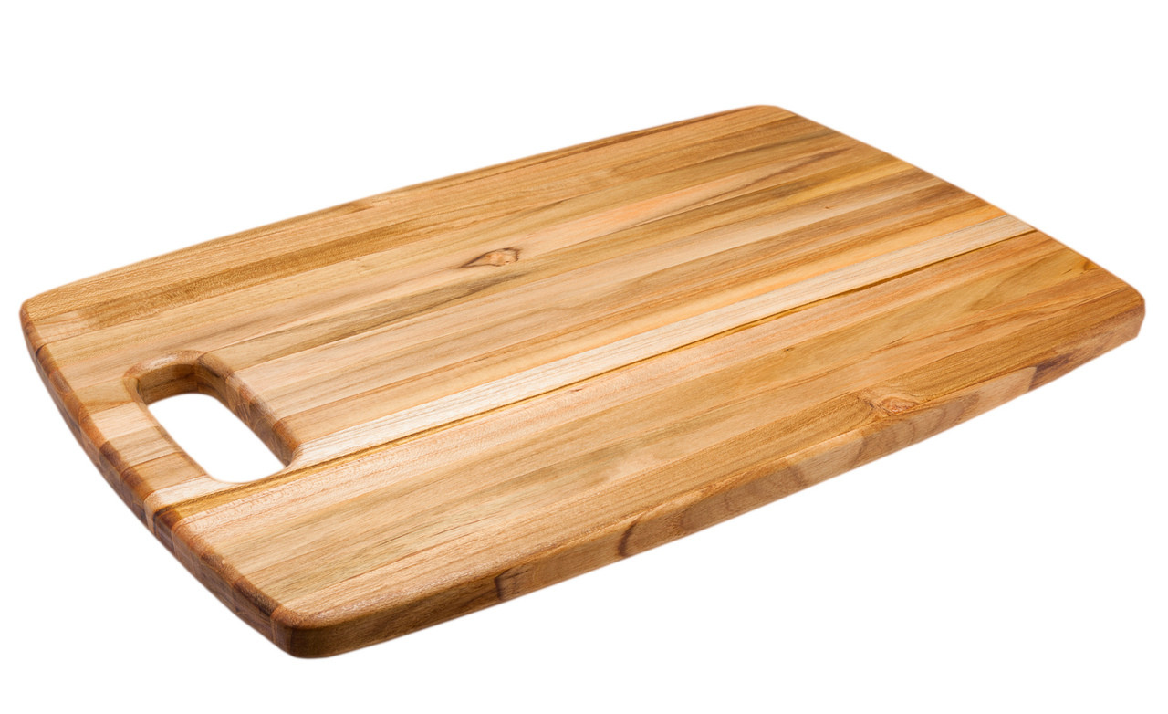 Teak Cutting Board - Rounded Rectangle Chopping