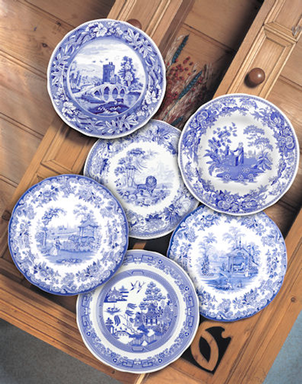 Blue spode shop dishes