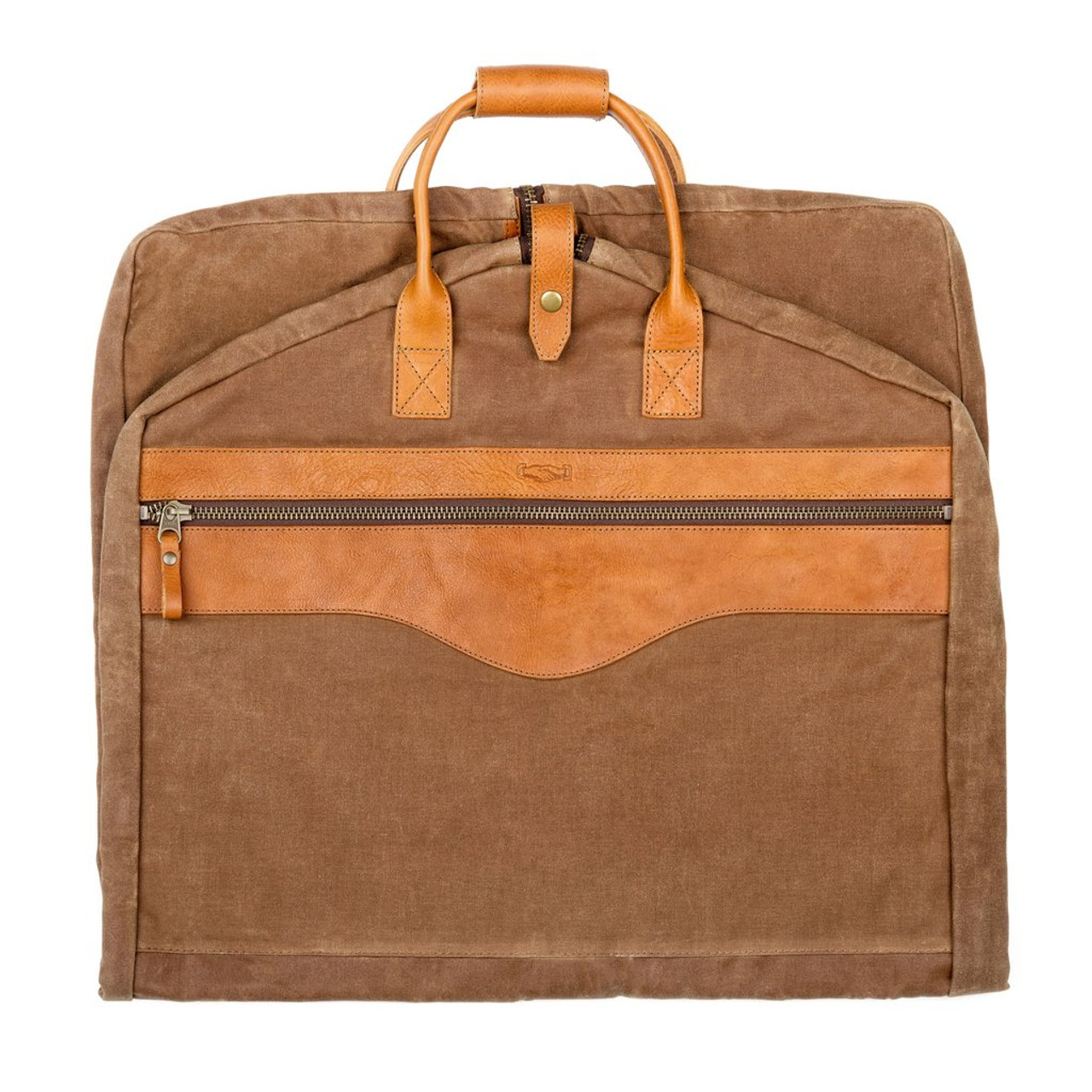 WHITE WING CANVAS AND LEATHER GARMENT BAG BROWN