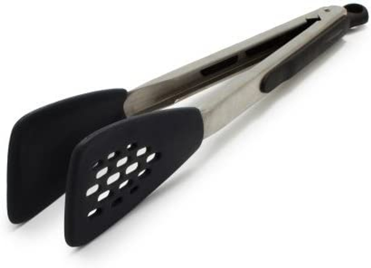 Tovolo Mini Silicone Turner Tongs - Gray