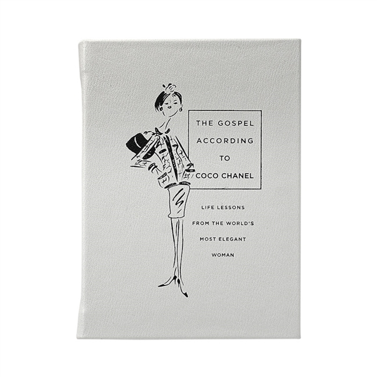 The Gospel According to Coco Chanel White Leather Bound Book - Distinctive  Decor