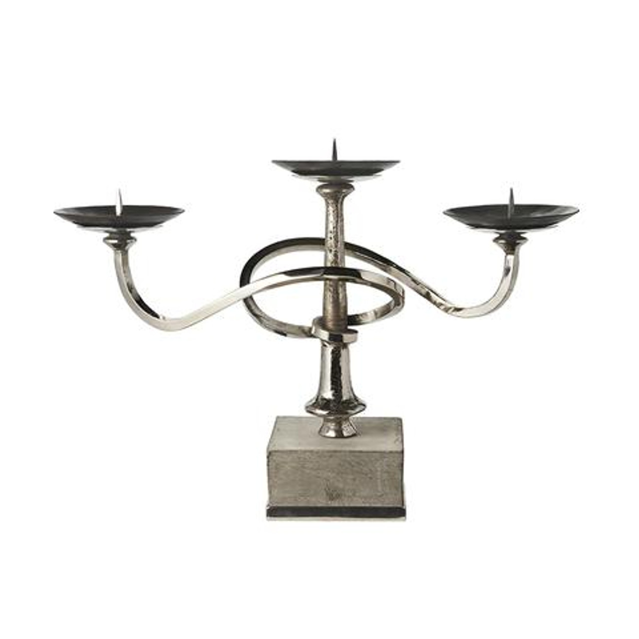 Jan Barboglio Pirueta Candelabra-Nickel - Distinctive Decor