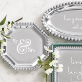 Mariposa Metal Engraved Gift Serving Trays