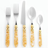 Vietri Aladdin Brilliant Gold Fleck Flatware