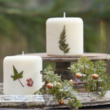 Rosy Rings Botanical Pillar Candles