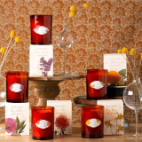 Rosy Rings Glass & Garden Pot Candles