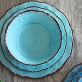 Le Cadeaux Antiqua Turquoise Dinnerware