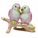 Herend Shaded Raspberry Bird Figurines