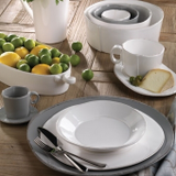 Vietri Lastra Gray & Light Gray Dinnerware