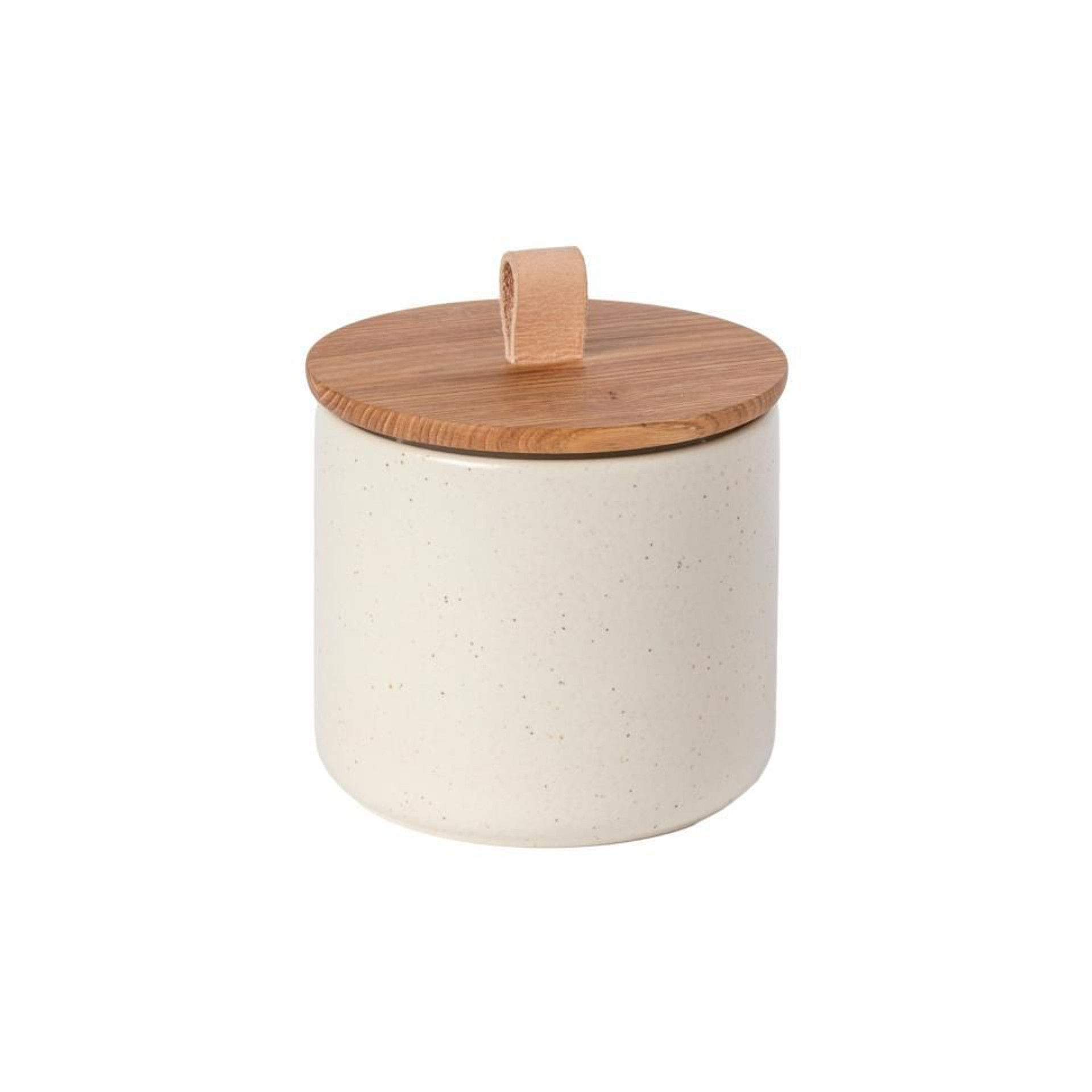 Casafina Pacifica Medium Canister with Oak Wood Lid - Vanilla ...