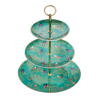 Portmeirion Sara Miller Chelsea Collection 3 Tier Cake Stand - Green ...