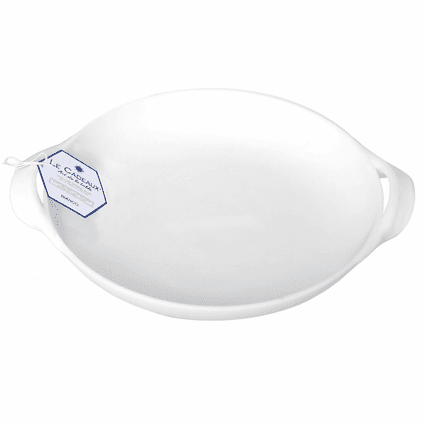 Le Cadeaux Bianco 16 inch Shallow Handled Serving Bowl