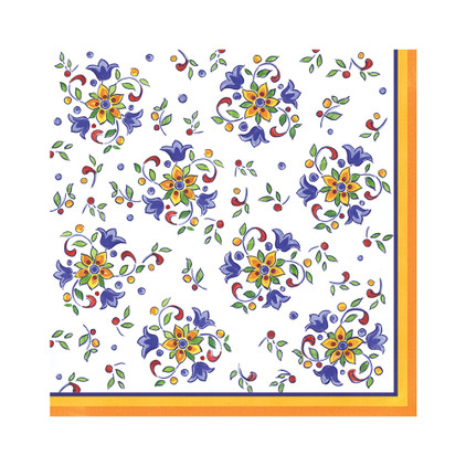 Le Cadeaux Capri Patterned Paper Dinner Napkins 15.75 X 15.75 20Pk