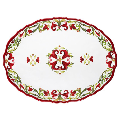 Le Cadeaux Vischio 16" Oval Serving Platter