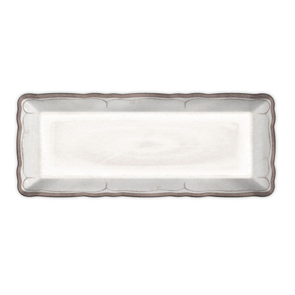 Le Cadeaux Rustica Antique White Baguette Tray