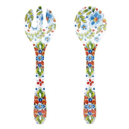 Le Cadeaux Salad Servers Madrid White