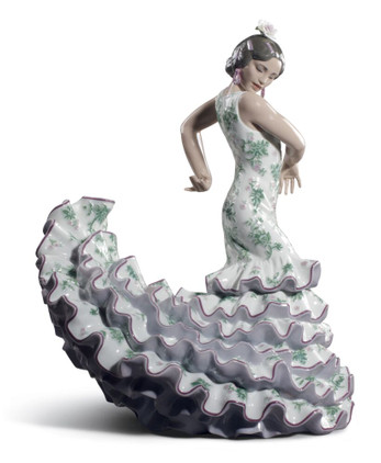 Lladro Flamenco Flair (Green / Purple) Figure