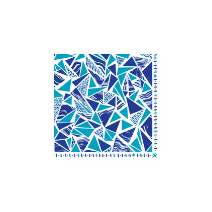 Le Cadeaux Santorini Patterned Paper Cocktail Napkin 10 X 10 20Pk