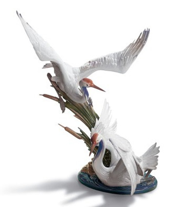 Lladro Cranes Figurine