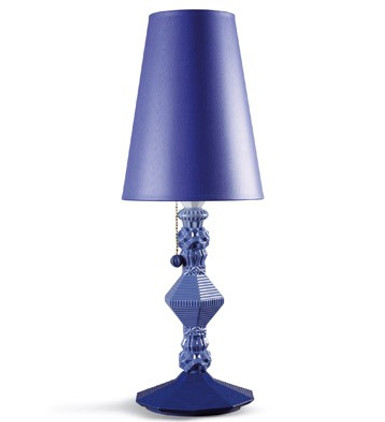 Lladro Belle De Nuit Large Table Lamp Blue