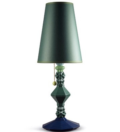 Lladro Belle De Nuit Large Table Lamp Green