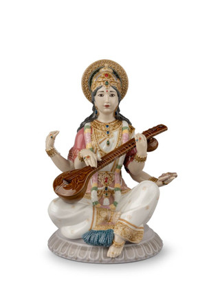 Lladro Goddess Saraswati Sculpture