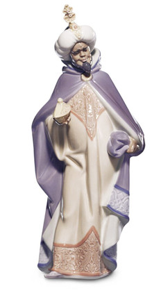 Lladro King Balthasar Porcelain Nativity Figurine