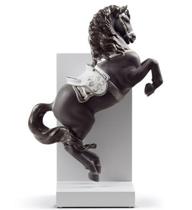 Lladro Horse On Courbette Re-Deco Porcelain Figurine