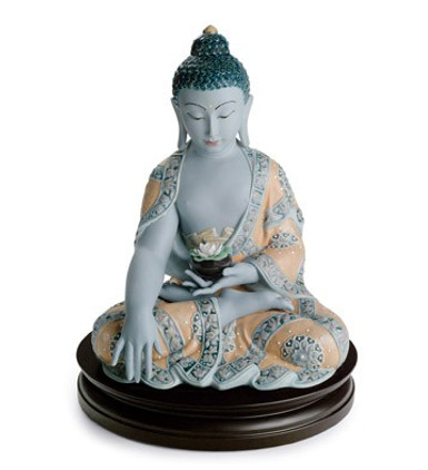 Lladro Medicine Buddha Porcelain Figurine