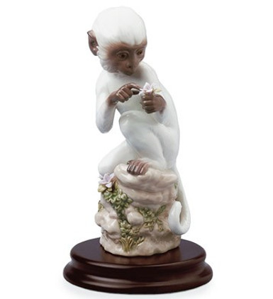 Lladro the Monkey Porcelain Figurine