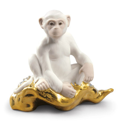 Lladro The Monkey - Mini Figure