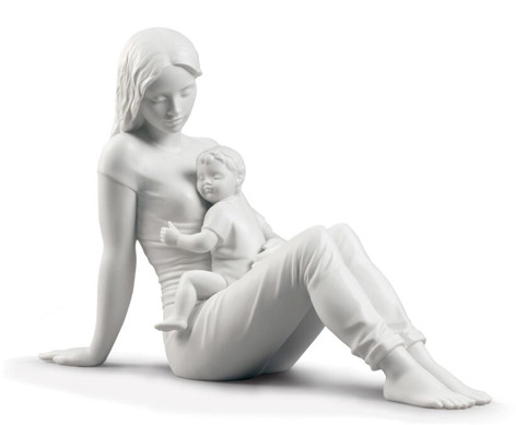 Lladro A Mothers Love (Matte White) Figure