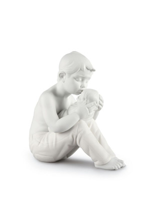 Lladro Welcome Home New Baby Siblings Sculpture
