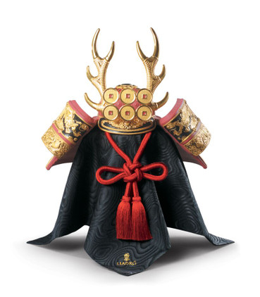 Lladro Samurai Helmet (Red) Figure