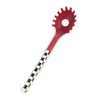 MacKenzie Childs Courtly Check Pasta Spoon - Red