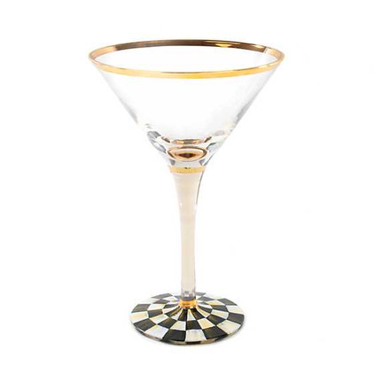 MacKenzie Childs Courtly Check Martini Glass