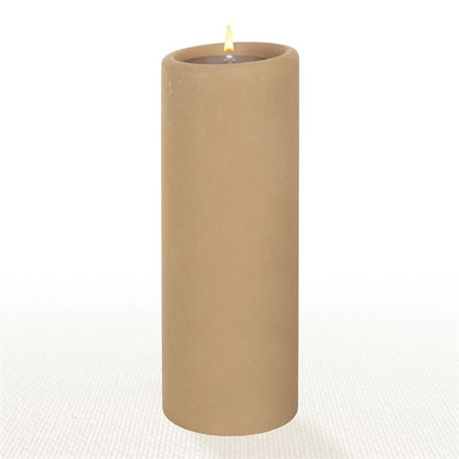 Lucid Liquid Candles -  Khaki 3x8 Pillar Candle